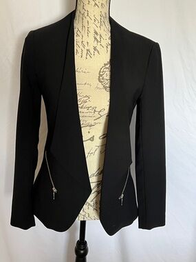 Trouvé xs lined blazer with zipper pockets black